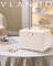 Jewelry Box 4-Tier,Jewelry Boxes & Organizers with Handle,3 Drawers Travel Jewelry Case with Mirror,Jewelry Storage,Earrings Necklace Rings Valentine Birthday Gift for Women Girl Apricot White